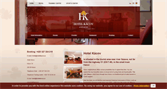 Desktop Screenshot of hotelkacov.cz
