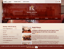 Tablet Screenshot of hotelkacov.cz